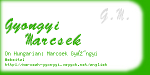 gyongyi marcsek business card